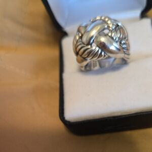 David Yurman Silver Twisted Knot Ring.Size 7